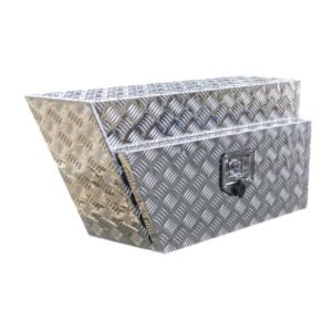 Aluminium Chequerplate Standard Under Tray Toolbox - RH Box 600 x 200 x 420mm